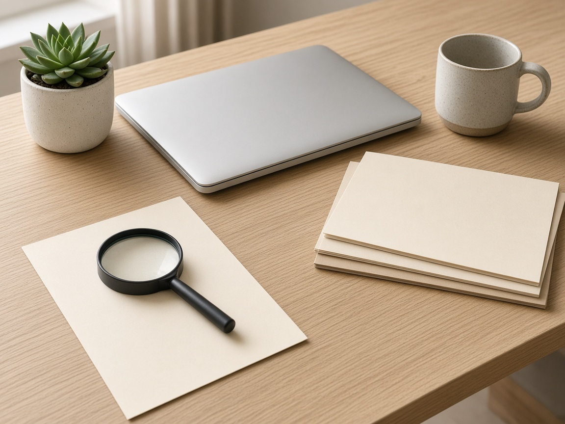 Bureau moderne : dossiers et ordinateur pour valider une page web professionnelle